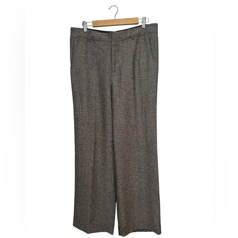 Soft Surroundings Tweed Wide Leg Trousers Stretch Comfort Dress Pants Size 12